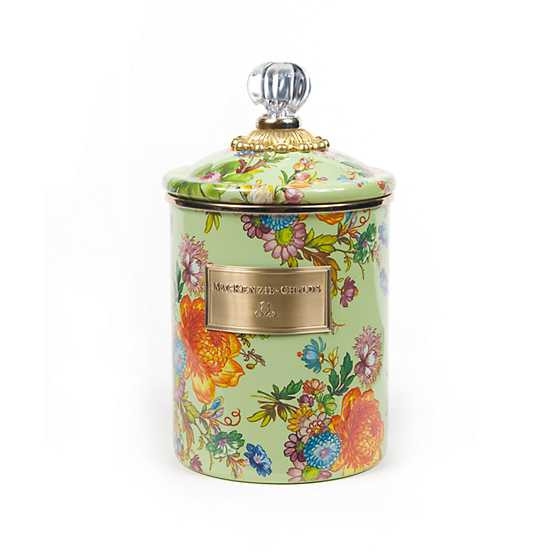 MacKenzie-Childs | Flower Market Medium Canister - Green | MacKenzie-Childs