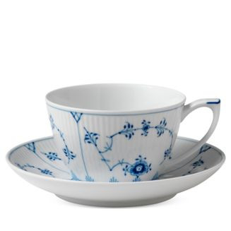 Royal Copenhagen Blue Fluted Plain Tea Cup & Saucer | Bloomingdale's Home | Bloomingdale's (AU)