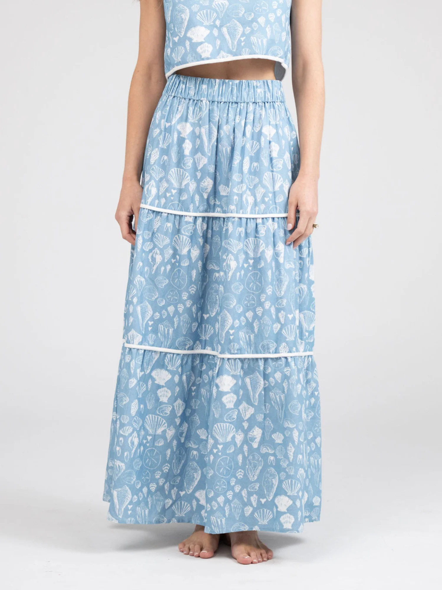 The Abby Skirt | Blue Shells | Beau & Ro