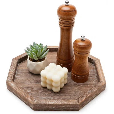 Decorative Wooden Serving Trays For Table Farmhouse Kitchen Centerpieces Tray For Bathroom Counter Decor Tray Accessories Small Wood Living Room Acce | Wayfair North America