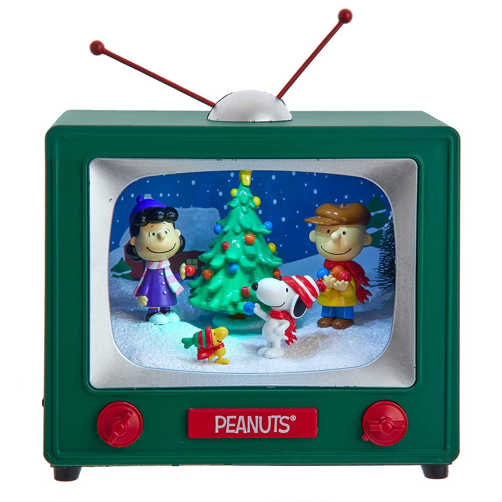 Peanuts Kurt Adler 6-Inch Battery Operated Outdoor Scene Musical TV Table Piece | Amazon (US)
