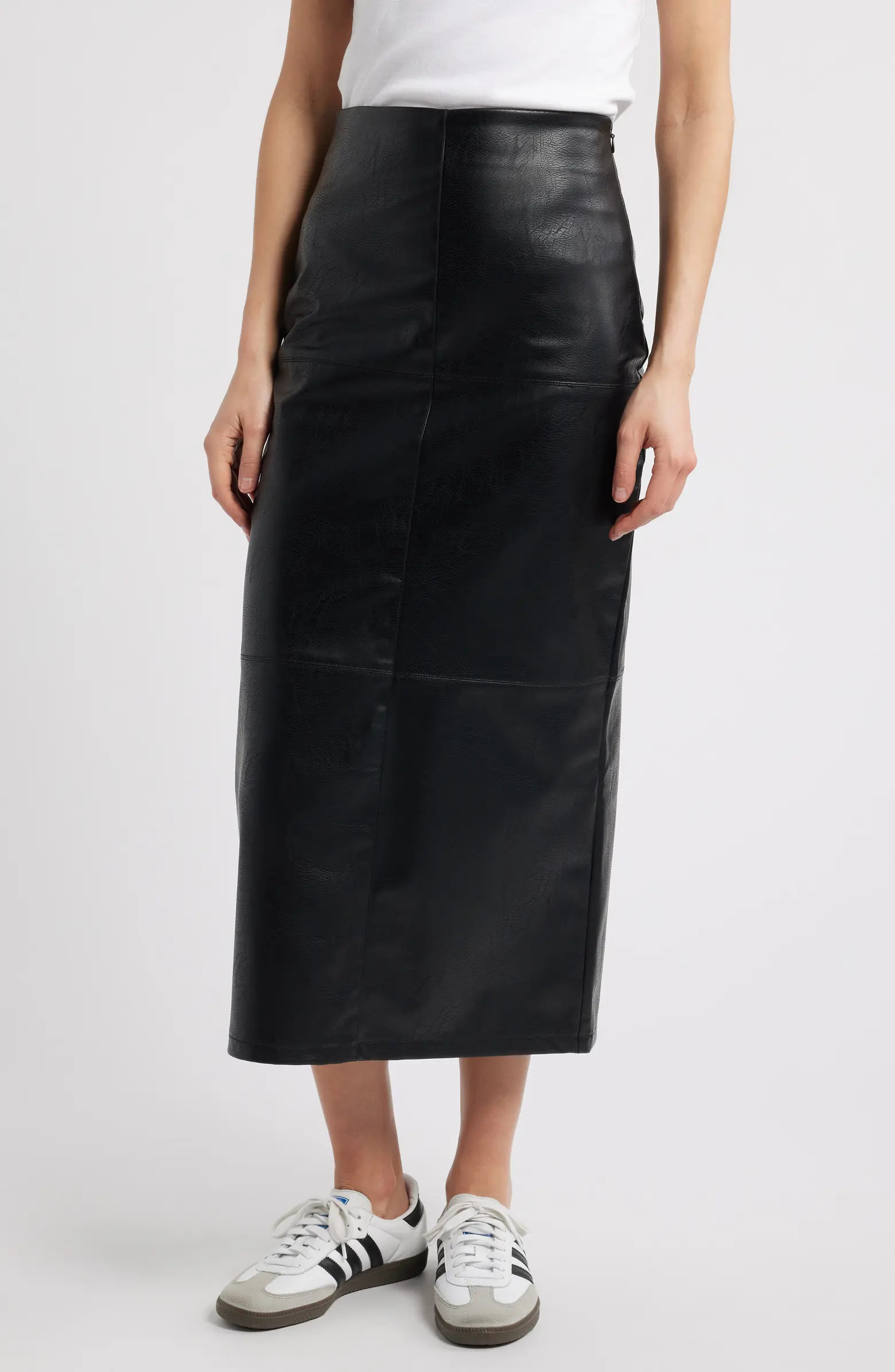 Faux Leather Midi Skirt | Nordstrom