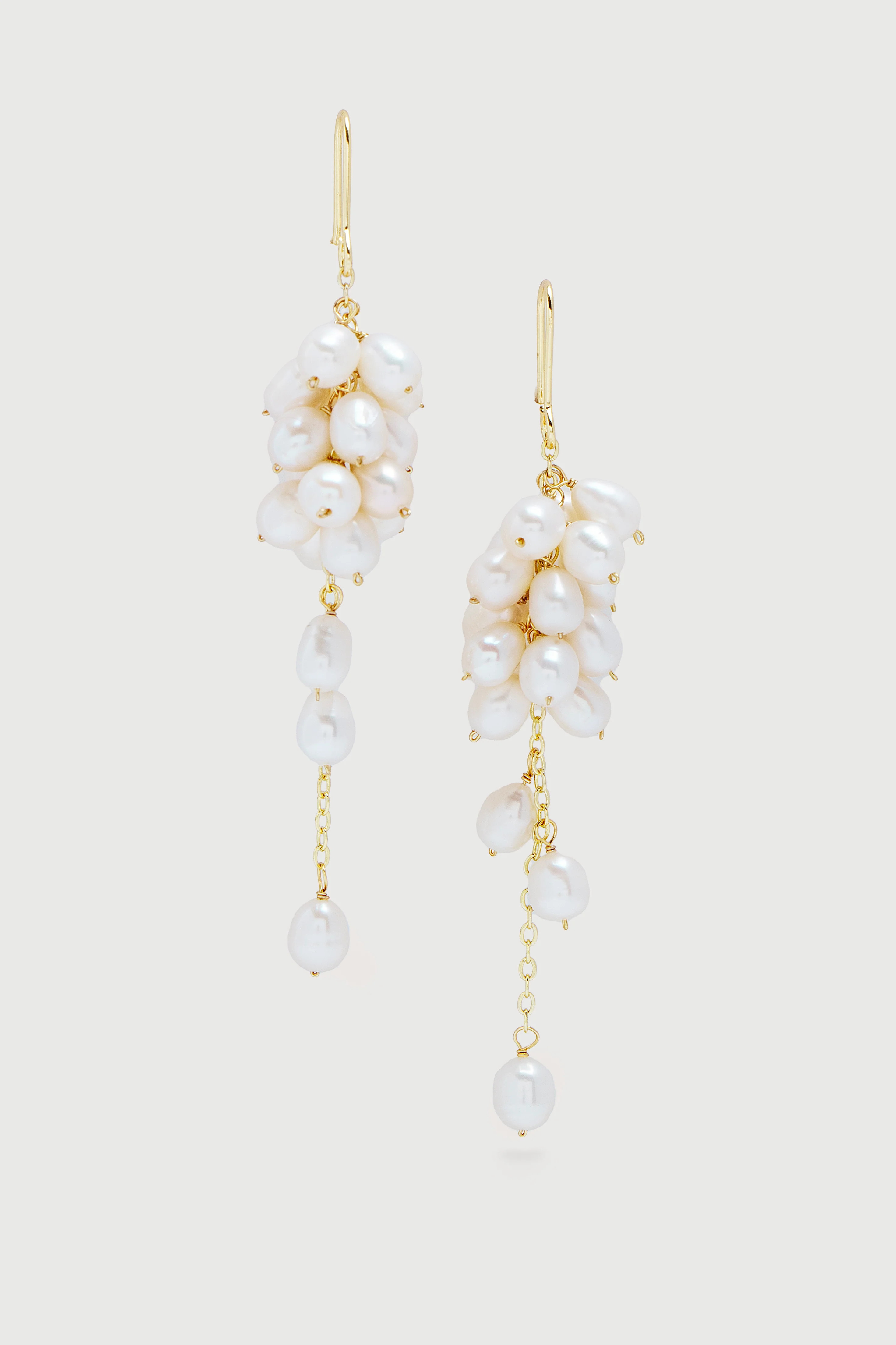 Pearl Cluster Dangle Earrings | Saachi