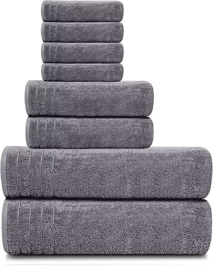 Bath Towels Set, 2 Oversized Large Towels/2 Hand Towels/4