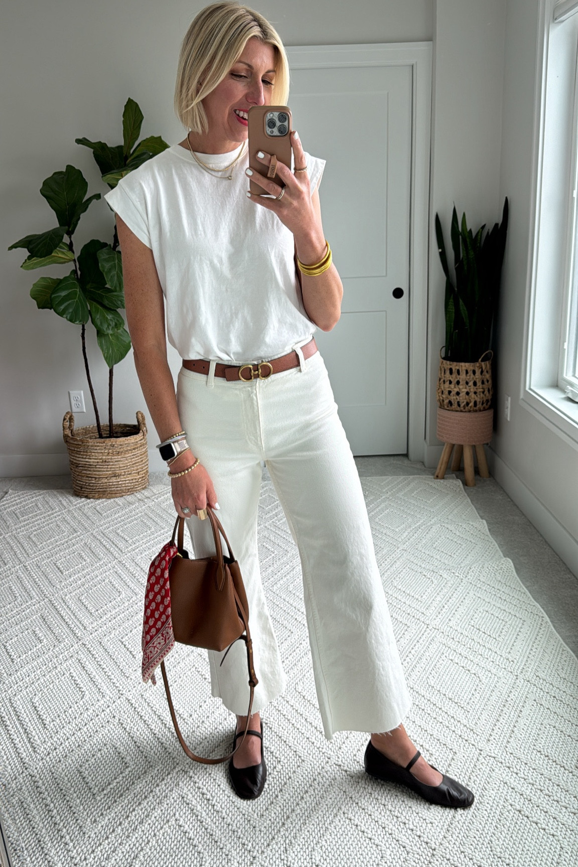 Summer staples I reach for often: white jeans, white tee, ballet flats 

#LTKOver40 #LTKFindsUnder50 #LTKFindsUnder100