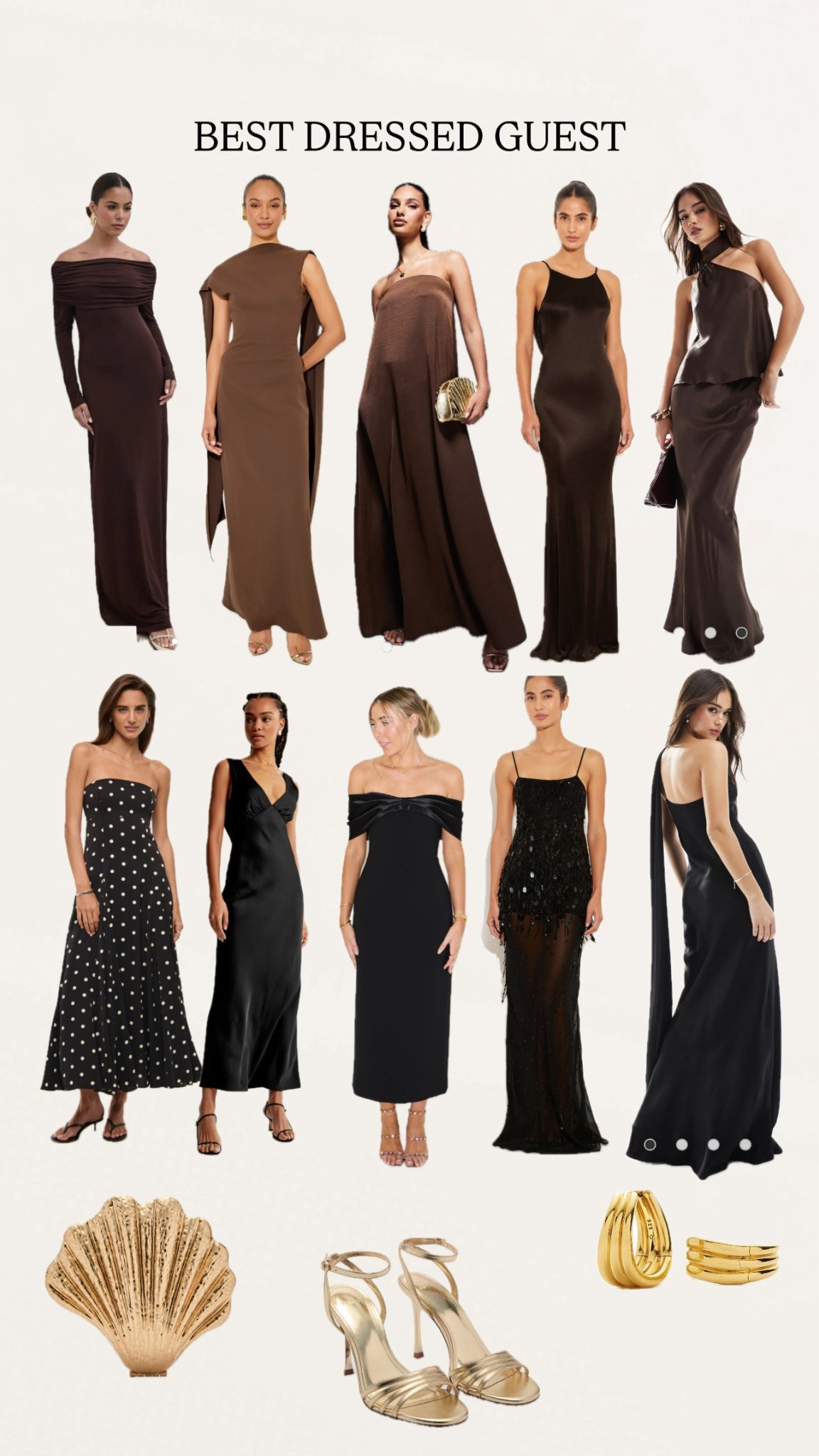 Best dressed wedding guest 💍 neutrals edition 🤎🖤

Wedding guest dress, occasion dress, black tie outfit, formal dress, dress to impress, wedding, wedding guest outfit 

#LTKdresses #LTKpartywear #LTKwedding