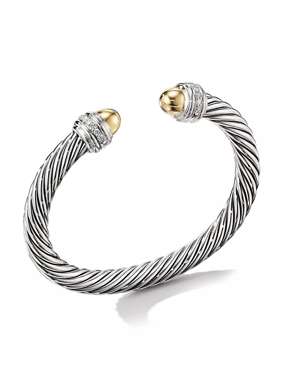 Cable Bracelet With 14K Gold & Diamonds | Saks Fifth Avenue