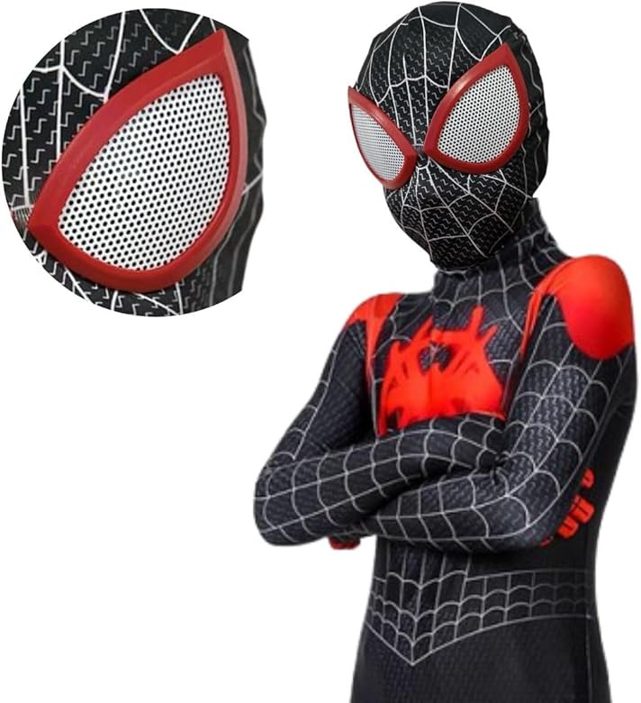 Superhero Kids Costumes Cosplay Spandex Jumpsuit Halloween 3D eyes - two masks | Amazon (US)