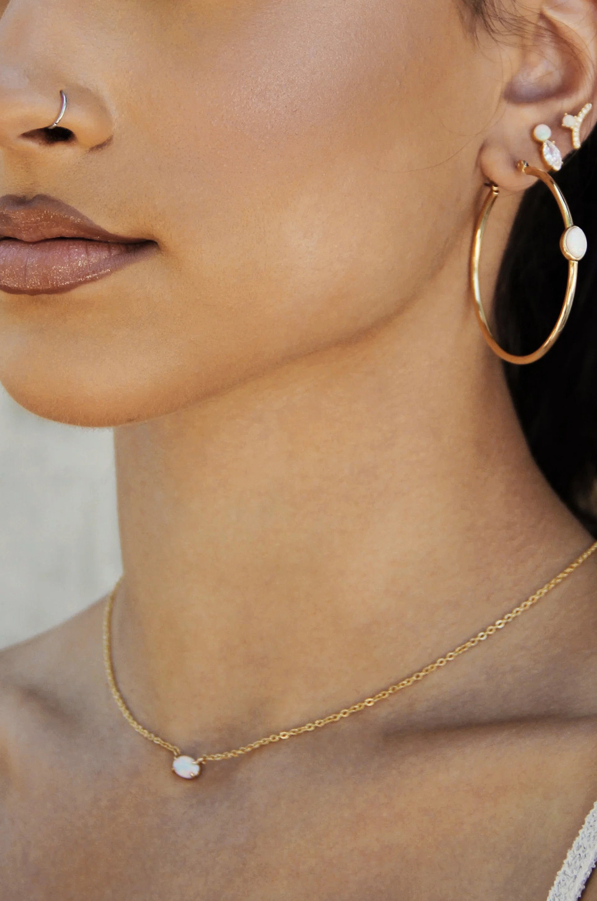 Ettika Jewelry | 18kt Gold Plated & Keepsake Kyocera Opal Necklace | Ettika