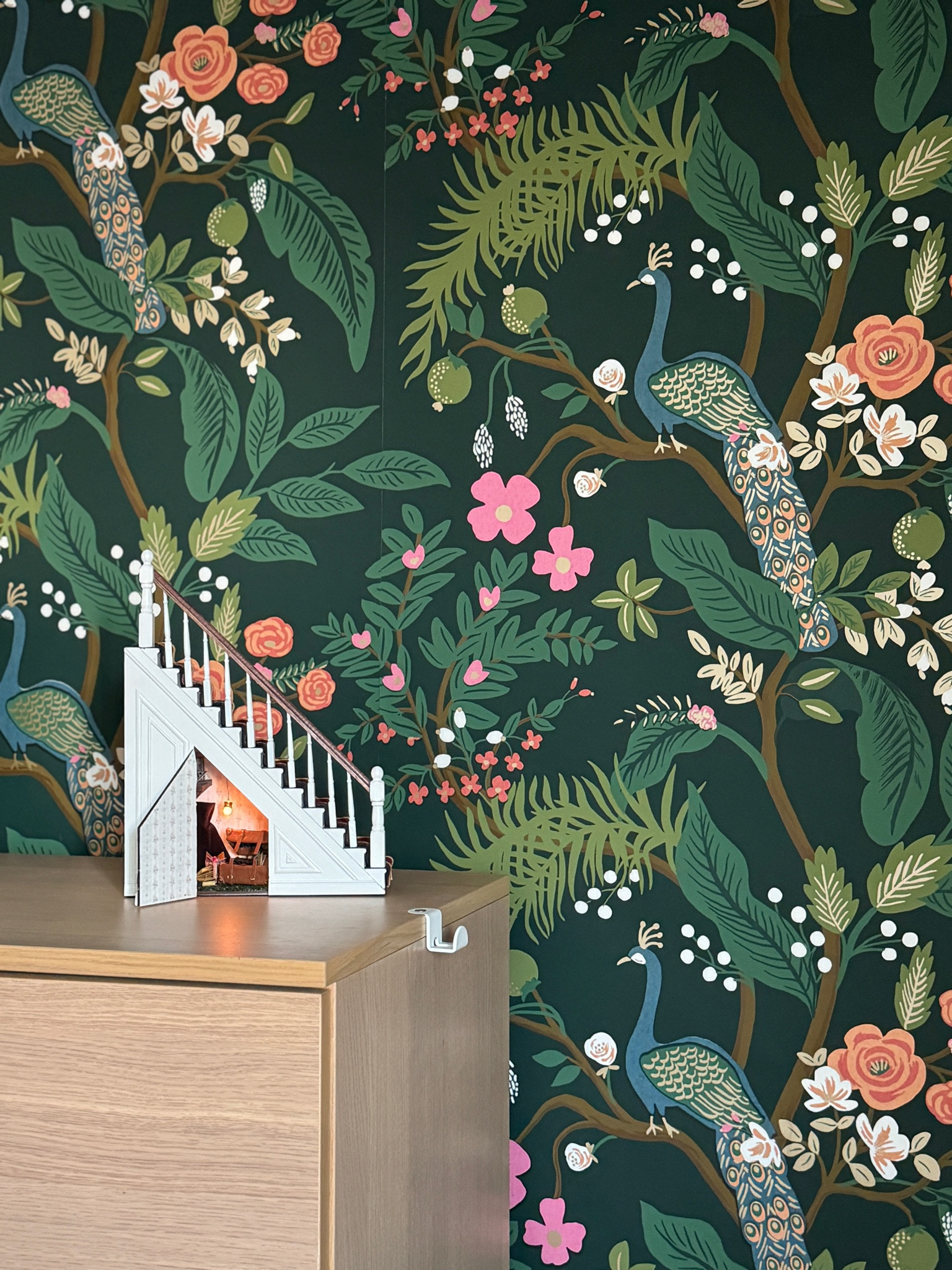 Love this whimsical wallpaper? Exact wallpaper from Rifle Paper Co linked here 🍃🌸🦚

Magic. Peacock. Book Nook. 

#LTKSeasonal #LTKhome