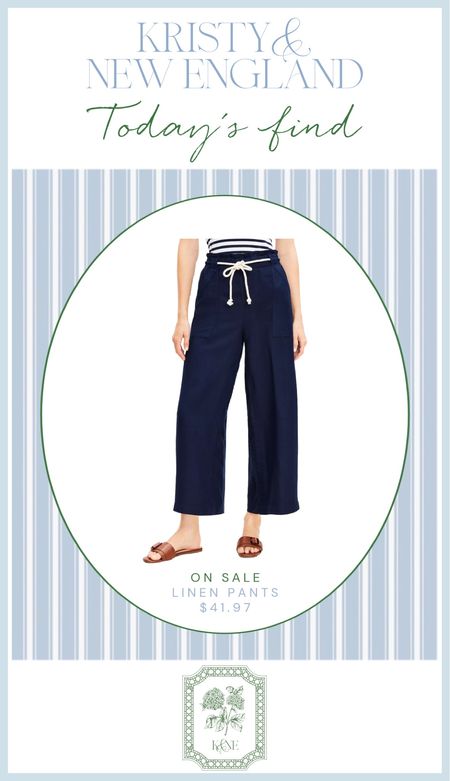 On sale $41.97 Navy Linen Pants 