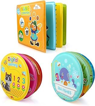 Baby Bath Toys, Nontoxic Bath Books for Babies Bath Time, No Mold Bathtub Toys for Toddlers 6 to ... | Amazon (US)