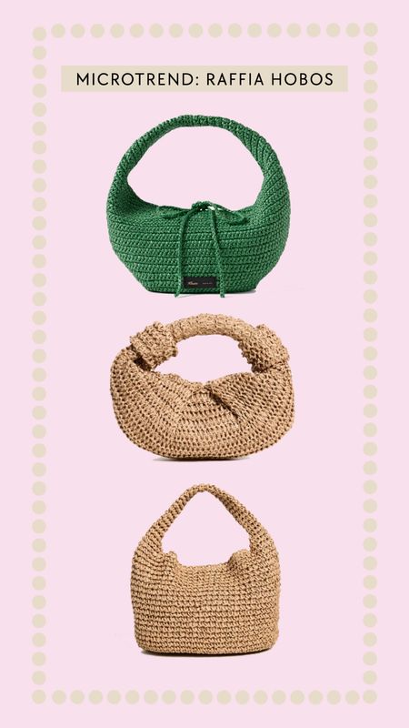 Microtrend in raffia bags - get the look at all price points. 

#LTKstyletip #LTKitbag #LTKSeasonal