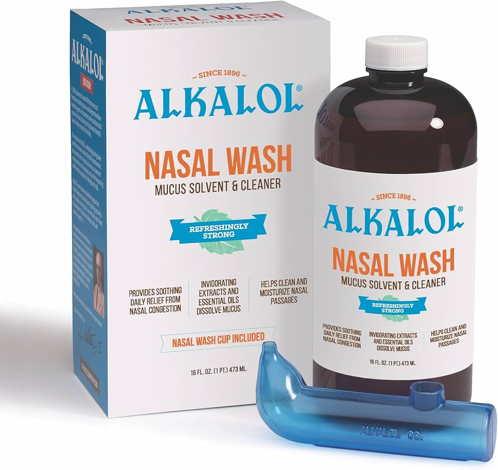 Alkalol - A Natural Soothing Nasal Wash, menthol, 2 Piece Set 1 Count | Amazon (US)