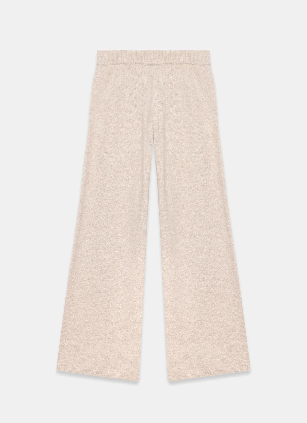 Neutral Wool Blend Wide Leg Trousers | Mint Velvet