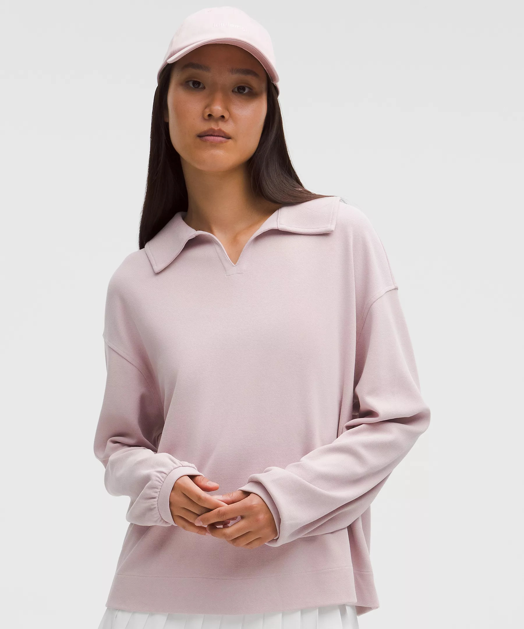 Softstreme Pique Oversized Long-Sleeve Polo Shirt | Lululemon (US)