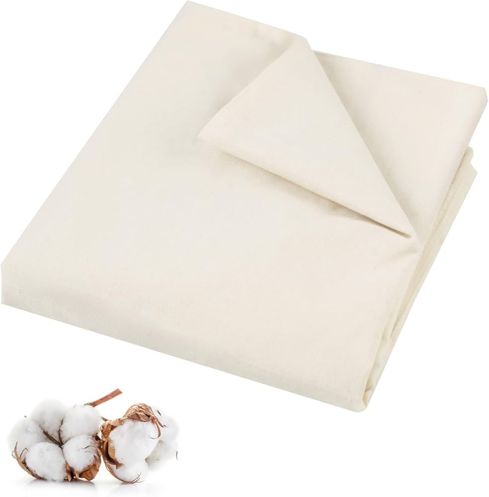 PEASUG 100% Cotton Muslin Fabric, 63 Inch X 2 Yards Unbleached Muslin Linen Fabric by The Yard, M... | Amazon (US)
