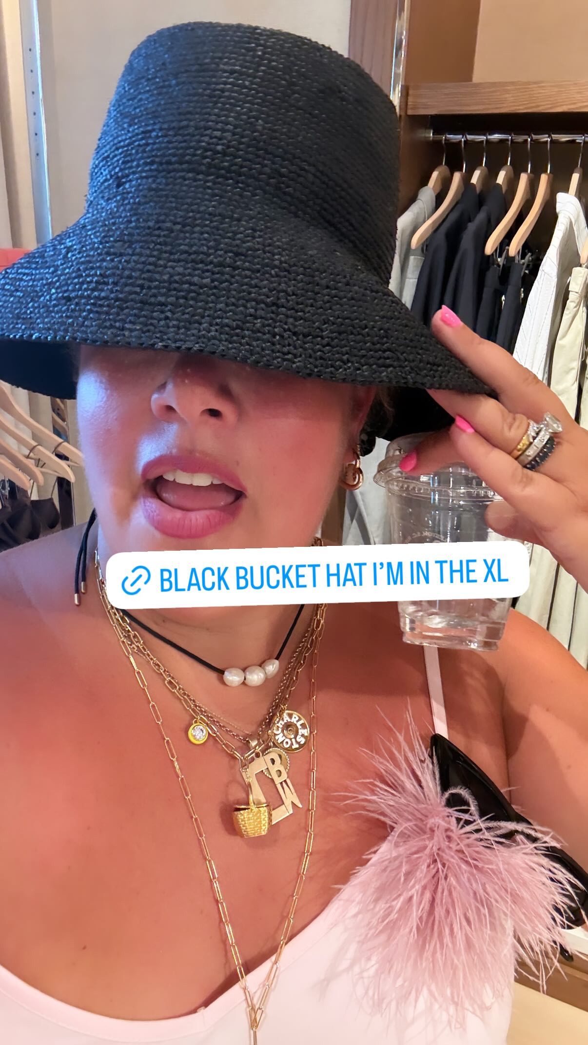 Wearing size XL in this cute bucket hat