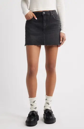 BP. Raw Hem Denim Miniskirt | Nordstrom | Nordstrom