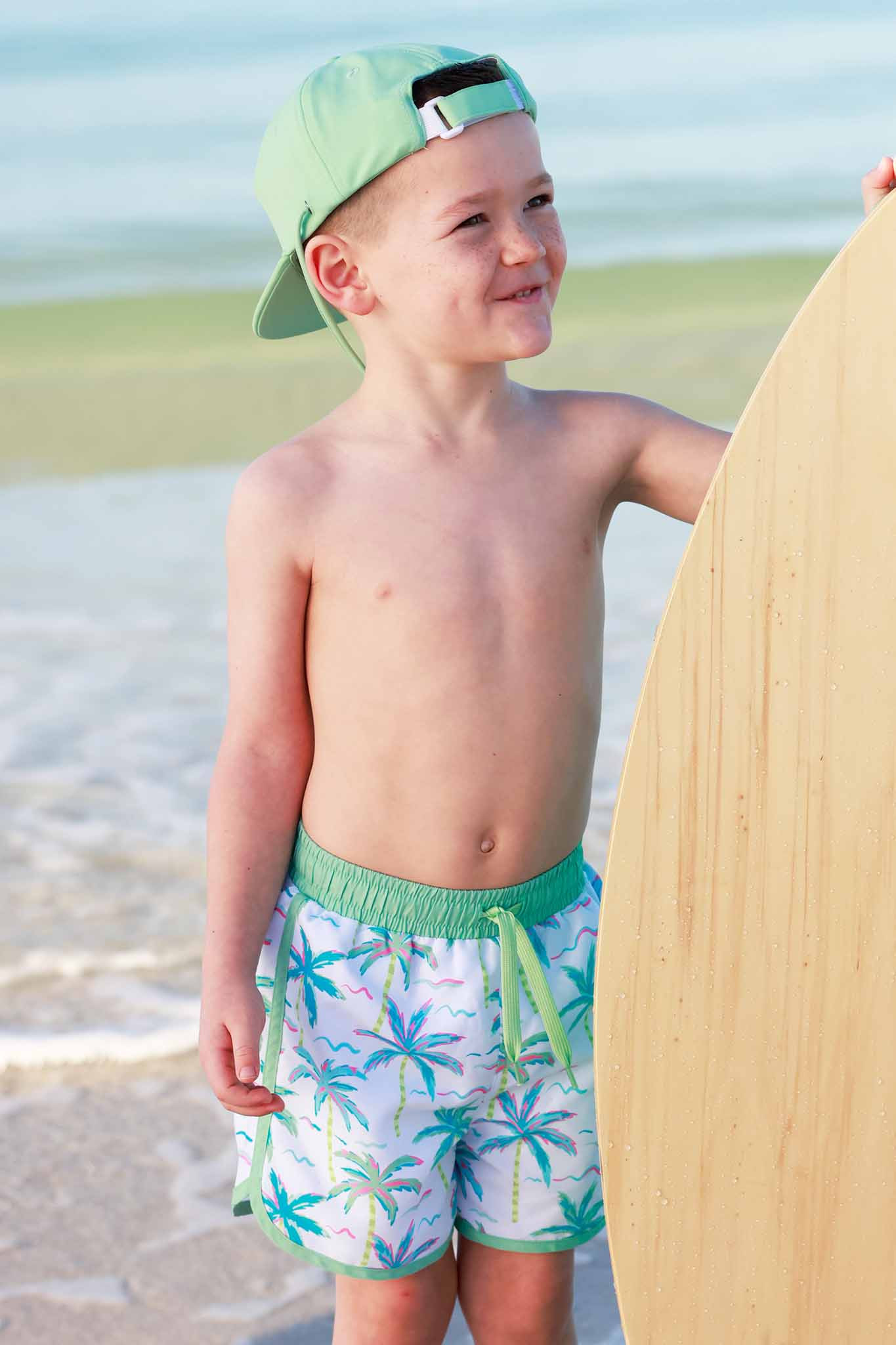 Boy's Swim Trunks | Blue Lagoon | Caden Lane
