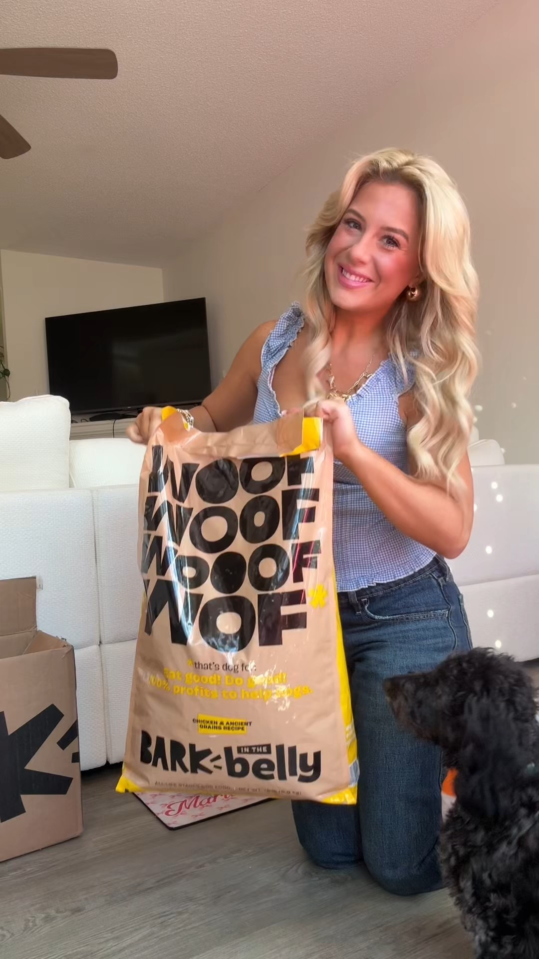 Introducing the brand new co-owned dog food! Bark in the belly! My dogs love it for so many reason, such as real chicken in the #1 ingredient, helps with their digestive system, hip and joints, immune system, and much more! 🐾🤍 
50% Off Your First Bag- Enjoy 50% off your first bag when you sign up for a 6- or 12- month plan! 
#liketkit @bark @shop.ltk #shopdog #ad #barkcoowned #barkpartner #shopdog 