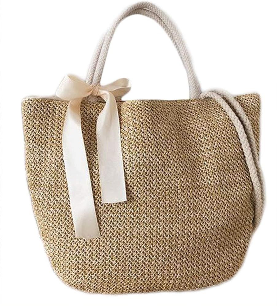 Solyinne Straw Beach Bag Large Woven Straw Bag Handbag Women's Woven Tote Bag Summer Beach Tote w... | Amazon (US)