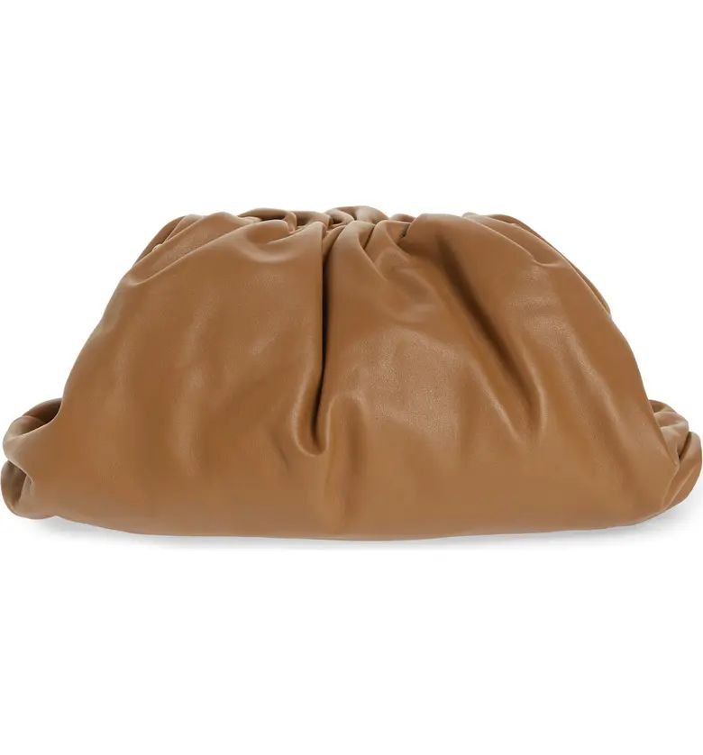 An oversized leather clutch with a magnetic frame enveloped in folds for a voluminous shape refle... | Nordstrom