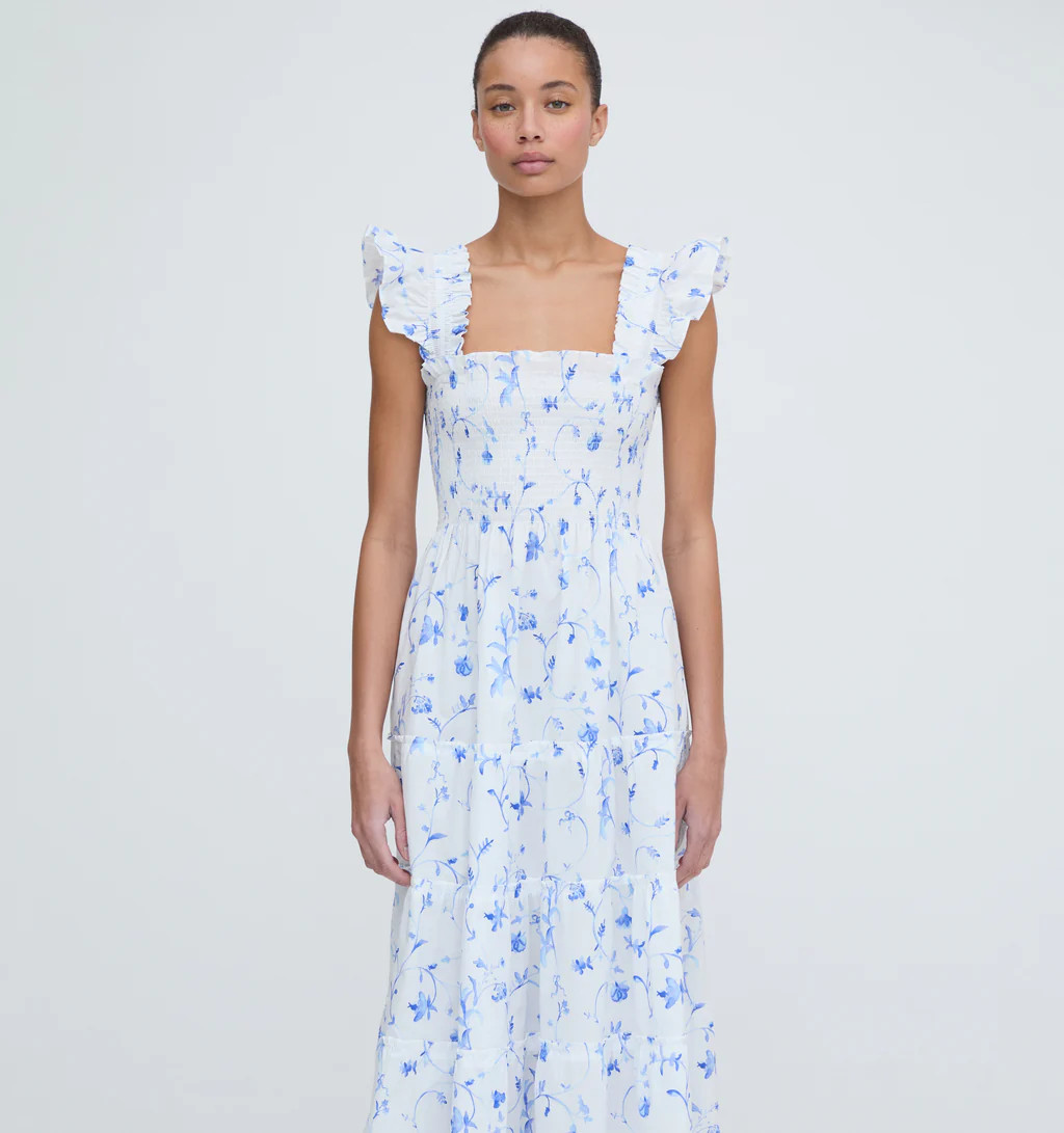 The Ellie Nap Dress - Blue Botanical | Hill House Home US