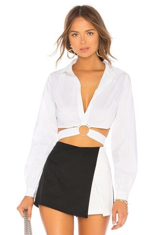 Roxanne O Ring Tie Top | Revolve Clothing (Global)