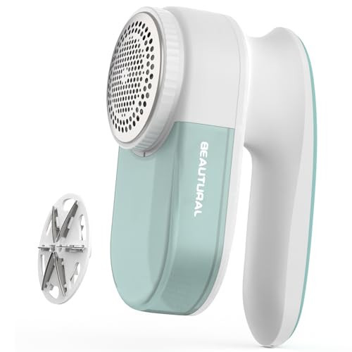 BEAUTURAL Fabric Shaver and Lint Remover, Rechargeable Sweater Defuzzer with 2 Speeds, 1 Replaceable 6-Leaf Blade, Remove Fuzz, Lint Balls, Pills, Bobbles for Clothes and Furniture | Amazon (US)