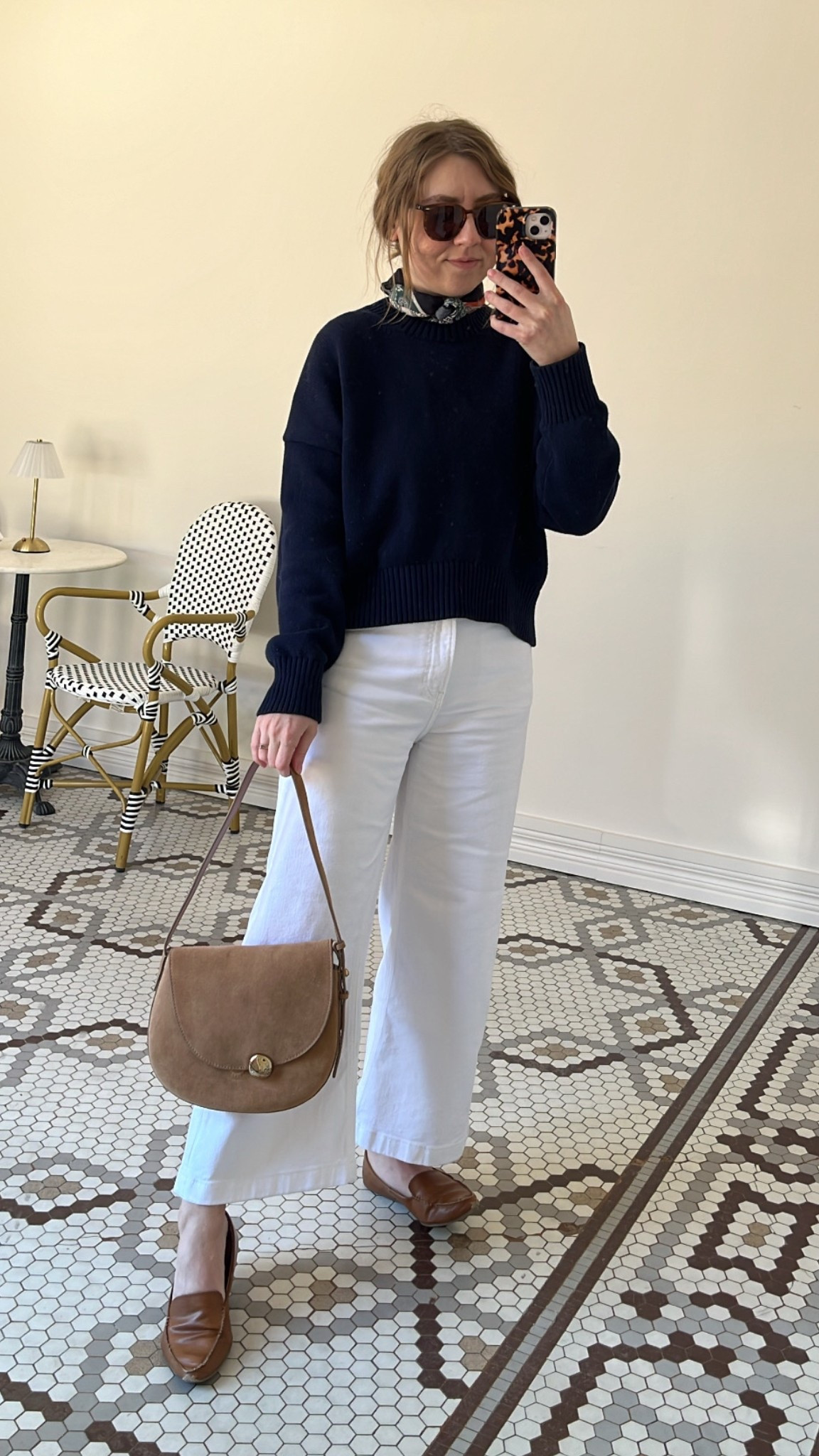 The Dakota Saddle Bag from Madewell adds the perfect Western-inspired touch to Western chic outfits. It paired well with white jeans, a navy sweater, loafers and a neck scarf for an easy spring outfit idea.

#LTKStyleTip #LTKPetite #LTKSeasonal