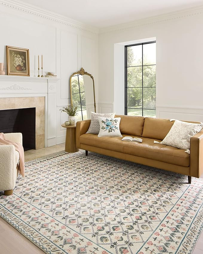 Loloi Rifle Paper Co. x Eden Collection EDE-03 Lattice Ivory 2'-6" x 7'-6" Runner Rug | Amazon (US)