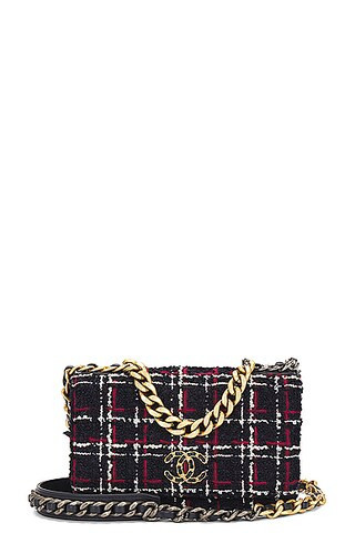 chanel Chanel Tweed Flap Bag in Navy - Navy. Size all. | FWRD 