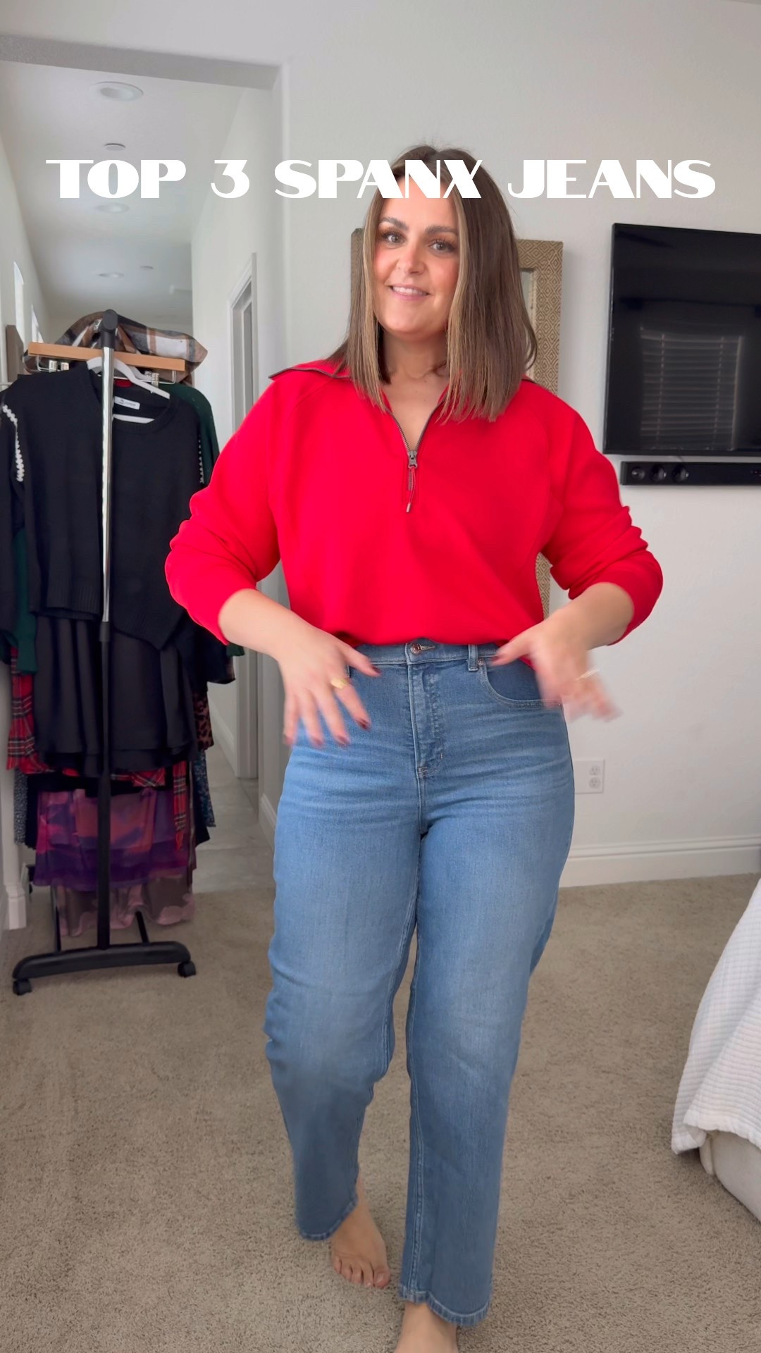 Top 3 pairs of Spanx jeans on sale!

Wearing a large in all! (Regular length - I’m 5’8)

Denim, wide leg jeans, straight leg jeans, barrel leg jeans, midsize, curvy denim

#LTKCyberWeek #LTKSaleAlert #LTKMidsize