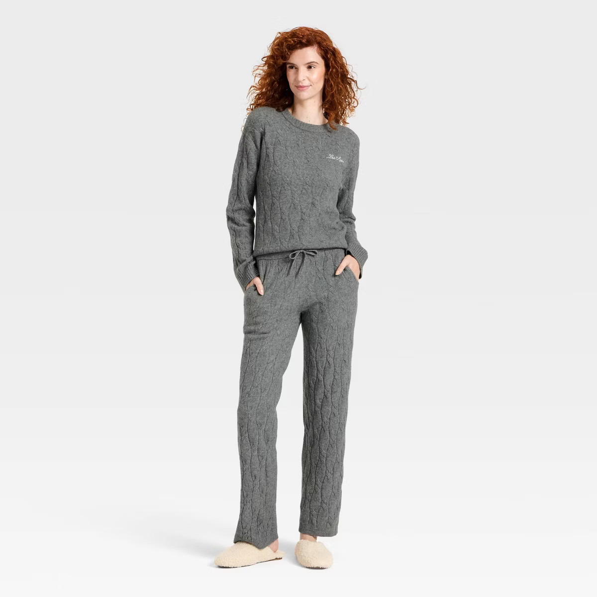 Women's Cozy Knit Boucle Crewneck Pullover Sweater - Universal Thread™ Heather Gray M | Target