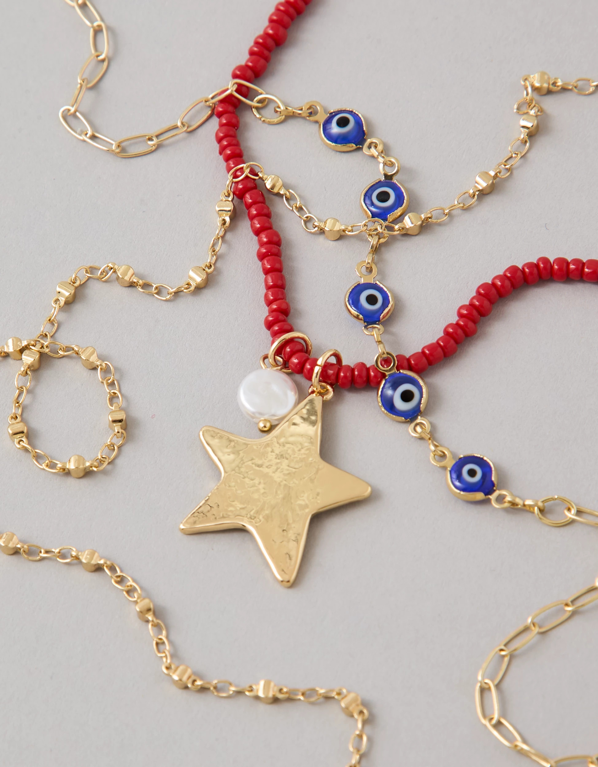 AE Beaded Pendant Necklaces 3-Pack | American Eagle Outfitters (US & CA)