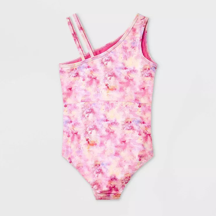 Girls' Gymnastics Floral Spray Sleeveless Leotard - Cat & Jack™ Pink | Target
