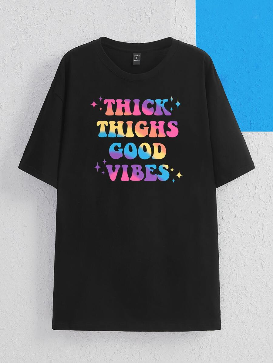 SHEIN X Ashley Kear Drop Shoulder Slogan Graphic Oversized Tee
   
      SKU: sw2207089038312212
... | SHEIN