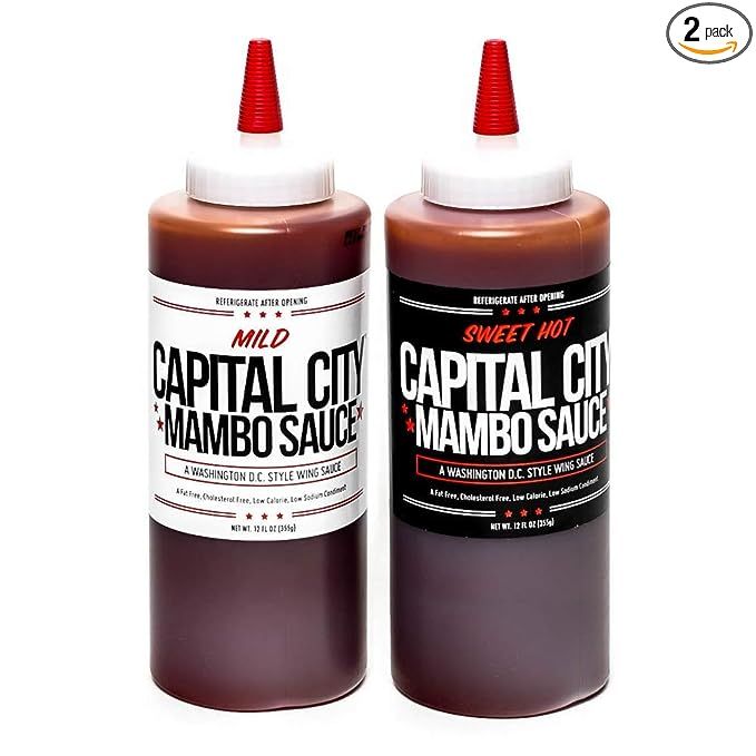 Capital City Mambo Sauce - Variety 2 Pack - Sweet Hot & Mild | Washington DC Wing Sauces | Perfec... | Amazon (US)