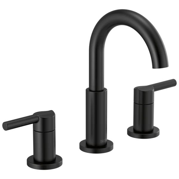 Nicoli Widespread Bathroom Faucet 3 Hole, 2-handle Bathroom Sink Faucet with Drain Assembly | Wayfair North America