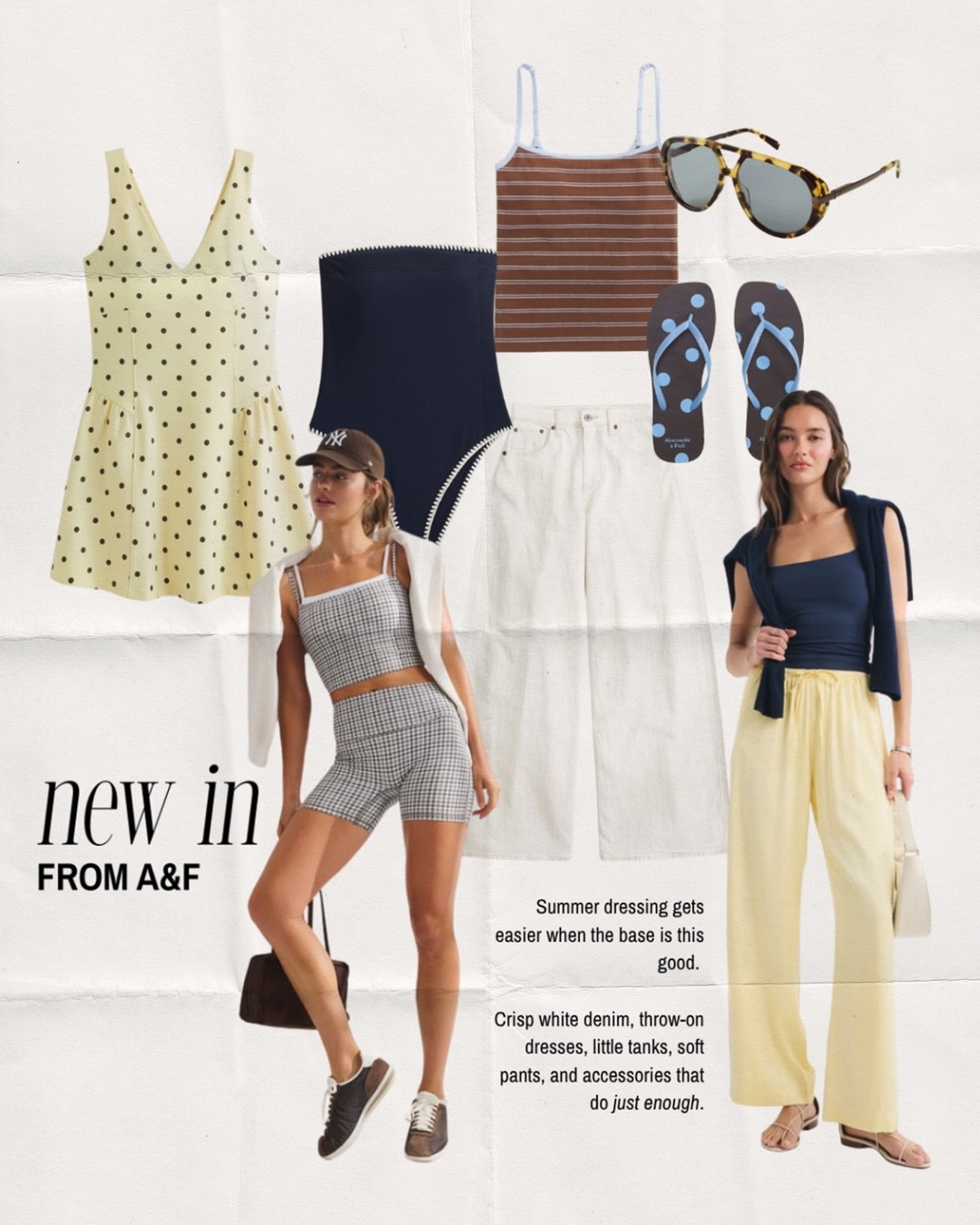 New in Abercrombie!! loving these colors for the summer!

Aritzia, summer clothing, summer inspo, polka dots, spring outfit inspo, vacation, athleisure, Zara finds, Amazon finds, flip flops, sunglasses