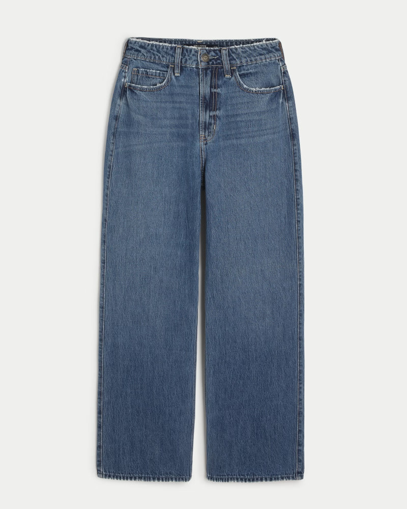Women's Ultra High-Rise Medium Wash Baggy Jeans from Hollister | Hollister (US)