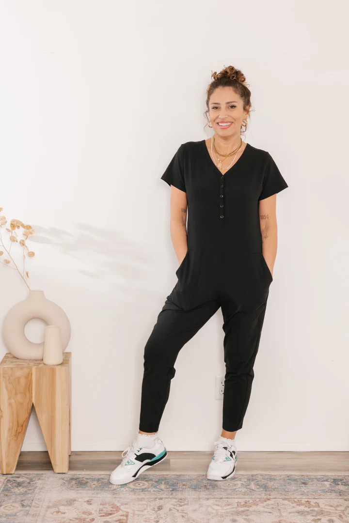 Smash + Tess | The Sunday Romper in Midnight Black | SMASH+TESS CA