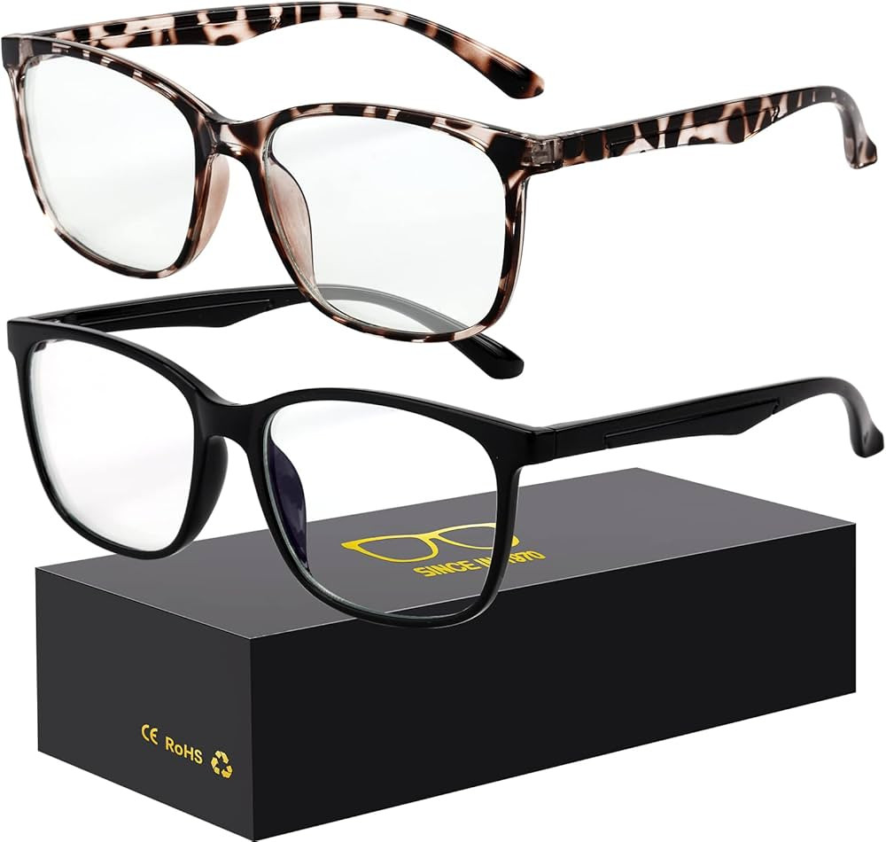 Blue-Light Blocking Glasses Computer Reading/Gaming/TV/Phones Glasses Fashion Anti Eyestrain UV G... | Amazon (US)