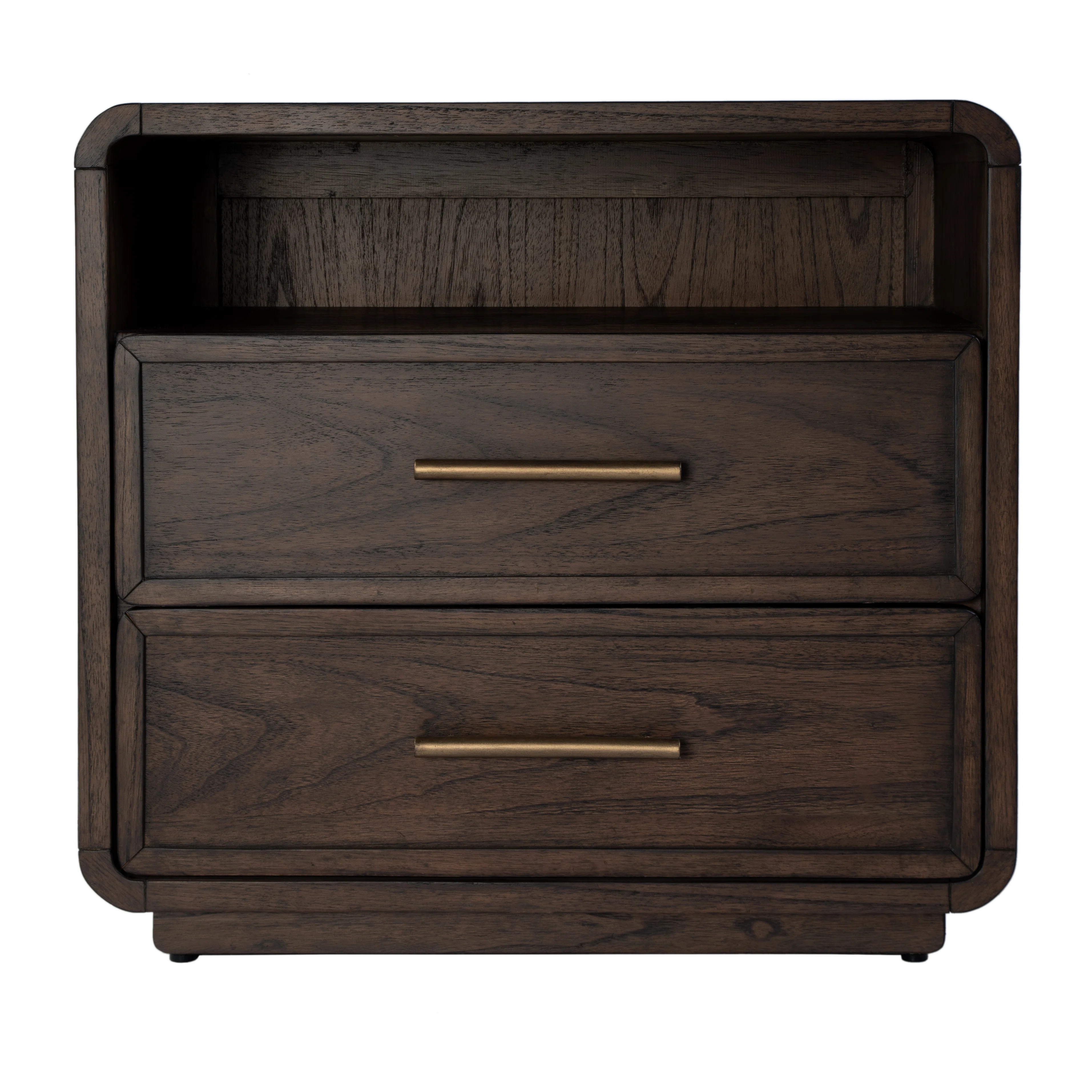 Brewster 2-Drawer Nightstand, Medium Brown | Wayfair North America