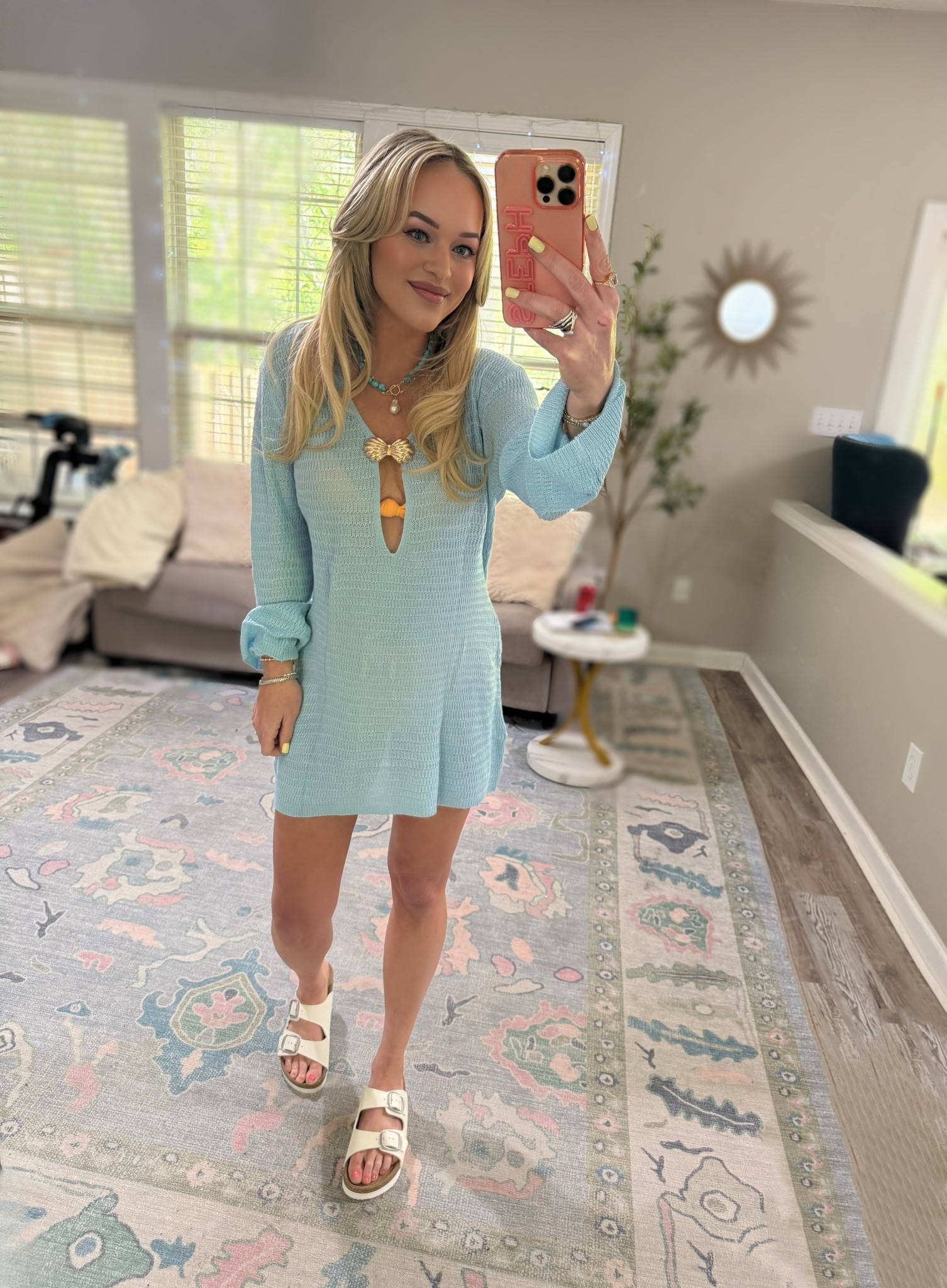 Amazon swimsuit coverup on sale! 🐚👙 
Swim coverup, crochet coverup, Amazon coverup, slide sandals, beaded necklaces 

#LTKSwim #LTKSaleAlert #LTKTravel