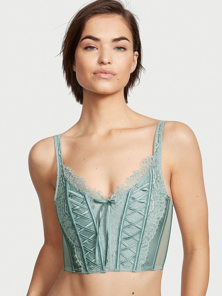 Unlined Lace-Up Corset Top | Victoria's Secret (US / CA )