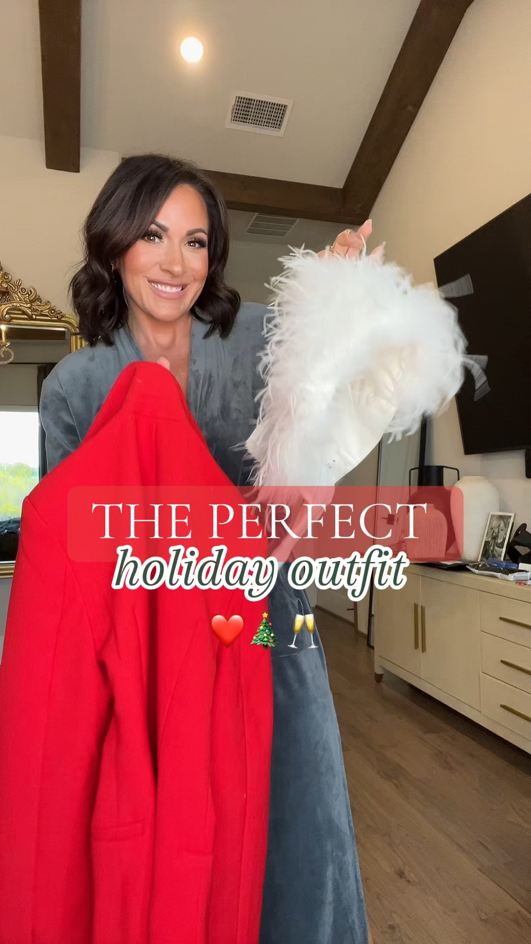 Feeling like a sassy, elevated Mrs. Claus in this outfit! ❄️🎁

cannot wait to wear this to a Christmas party! 

Everything 🔗 in my ltk! 

#holidaylook #christmasoutfit #mystyle #partyoutfit #styledoutfit 

#LTKHoliday #LTKstyletip #LTKover40