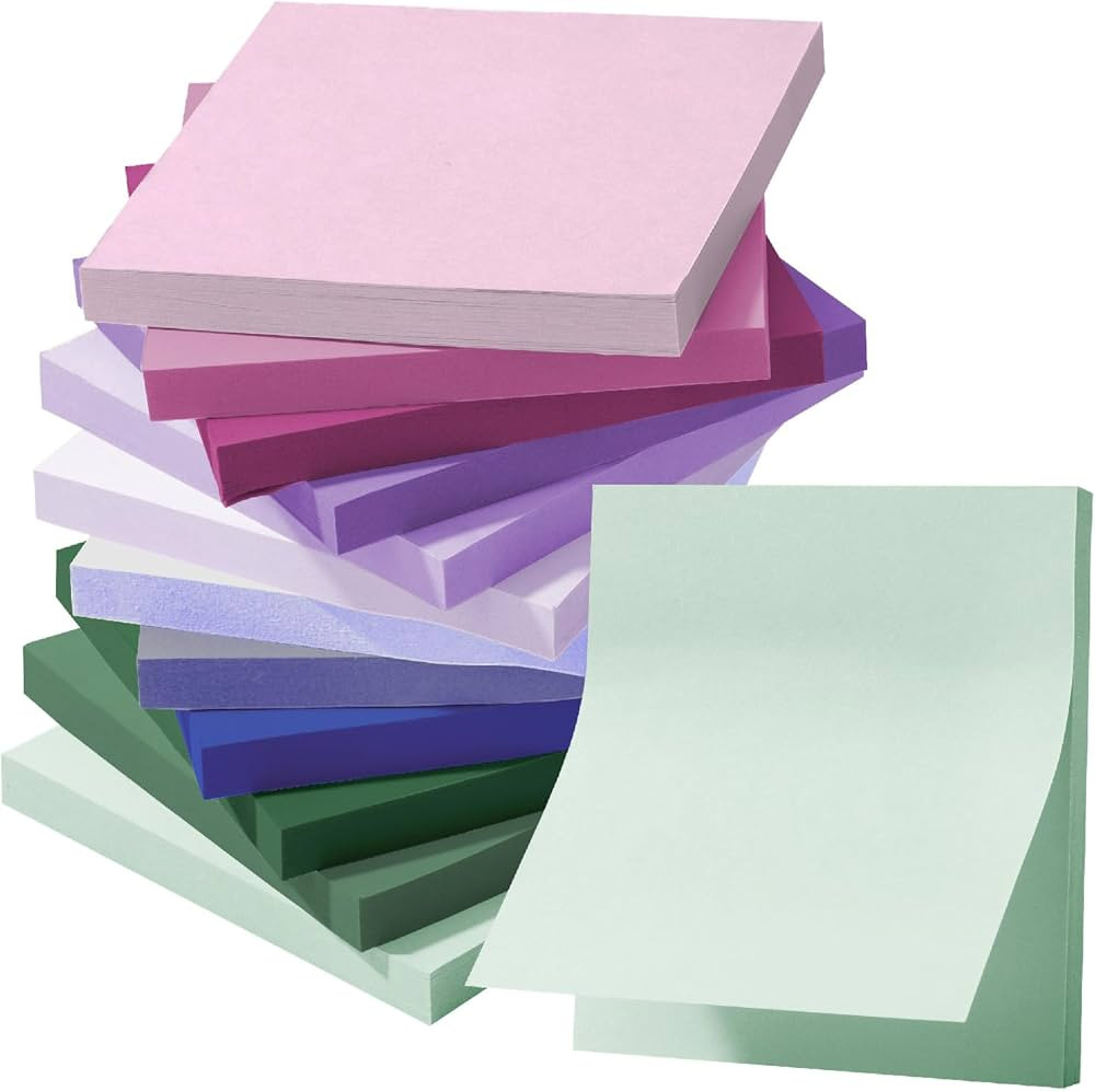 Mr. Pen- Sticky Notes, 12 Pads, 3”x3”, Assorted Colors, Sticky Notes 3x3, Sticky Note, Sticky... | Amazon (US)