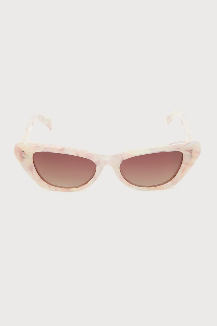 Astrid Pink Tortoise Cat Eye Sunglasses | Lulus